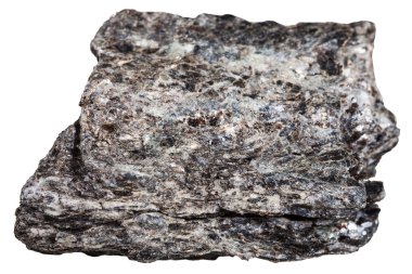 quartz-biotite schist mineral isolated on white clipart