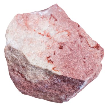 beyaz üzerine izole pembe Kumtaşı taş