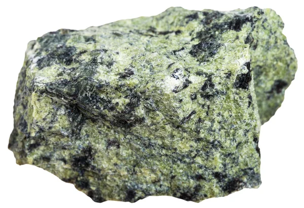 Mineral serpentinita verdoso aislado — Foto de Stock