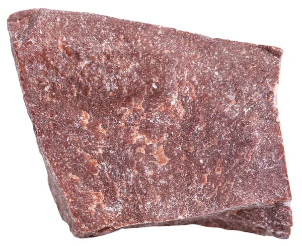 Red marble stone isolated on white — Stock Photo, Image