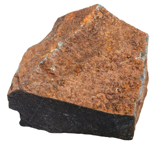 Minerais de basalto vítreo (Glassbasalto, Hyalobasalt) — Fotografia de Stock