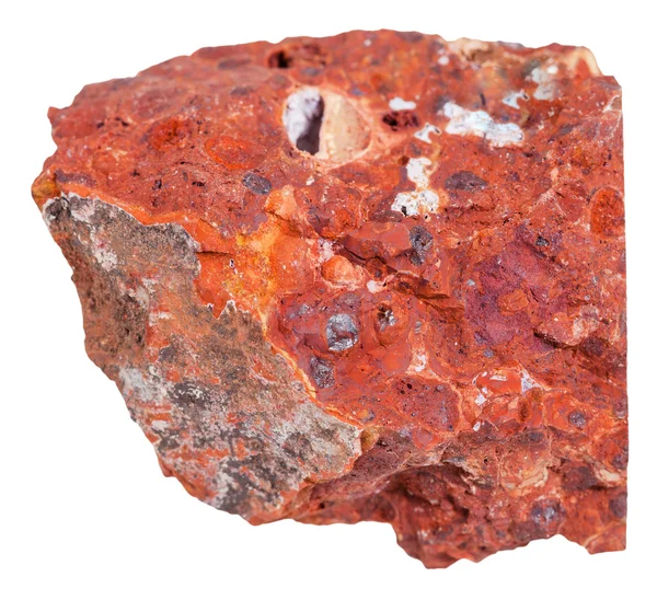 Minerale di bauxite (minerale di alluminio) isolato su bianco — Foto Stock