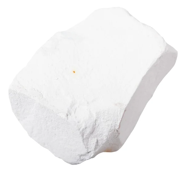 Morceau de roche de craie isolé sur blanc — Photo