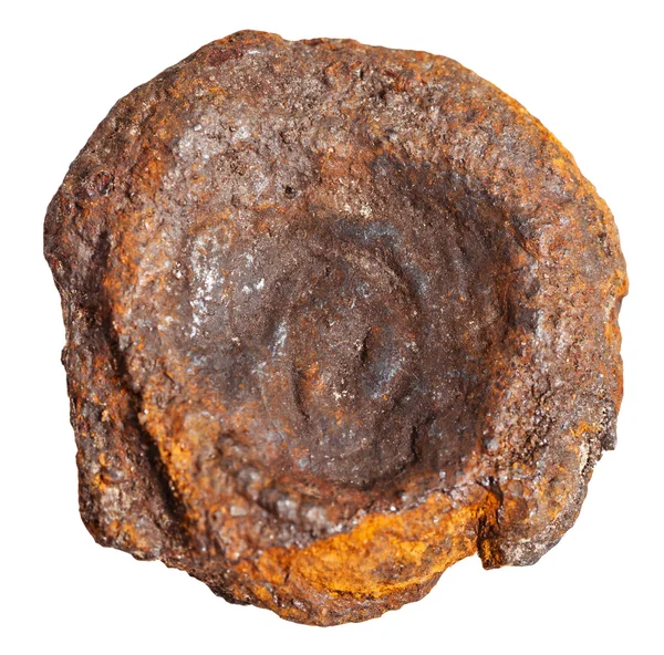 Nugget av Limonite sten isolerat på vit — Stockfoto