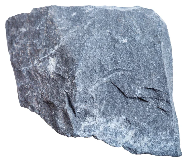 Argillite (mudstone) stone isolated on white — Stock Photo, Image