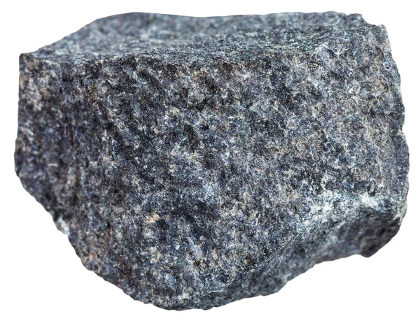 Gabbro mineral basalto isolado sobre branco — Fotografia de Stock