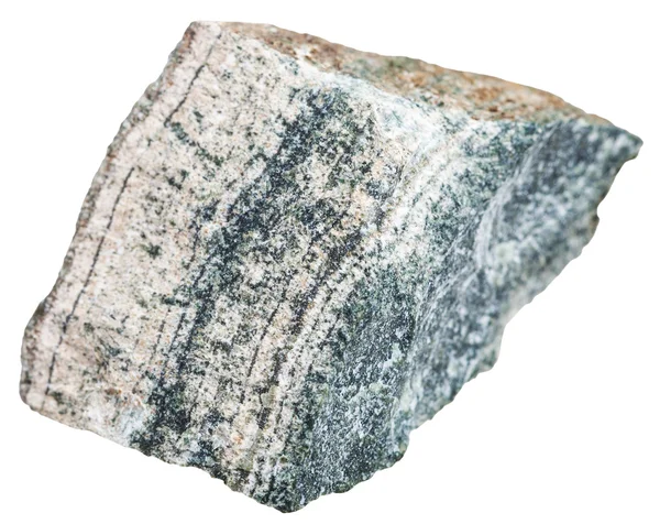 Skarn (tactite) kamień na białym tle — Zdjęcie stockowe