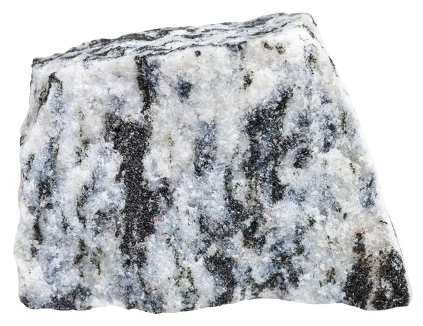 Minerale di migmatite isolato su bianco — Foto Stock