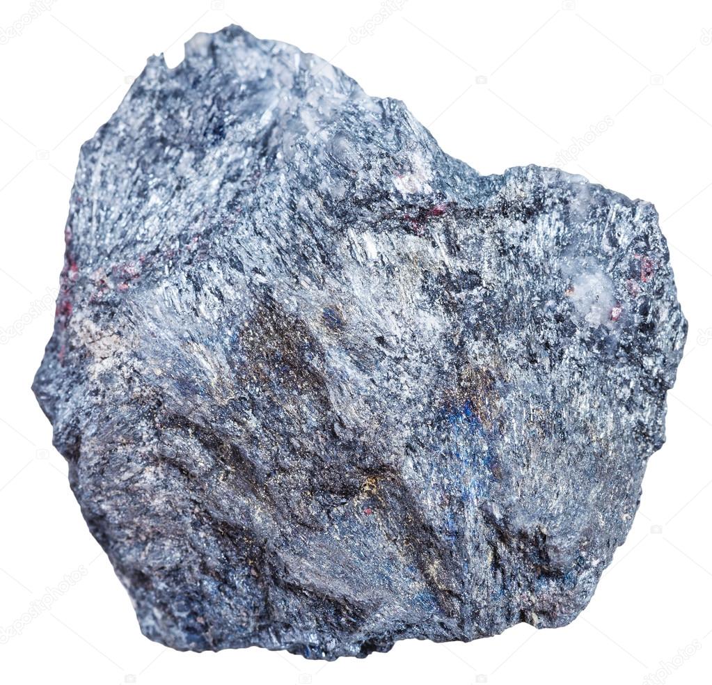 antimony ore rock (Stibnite, antimonite) isolated
