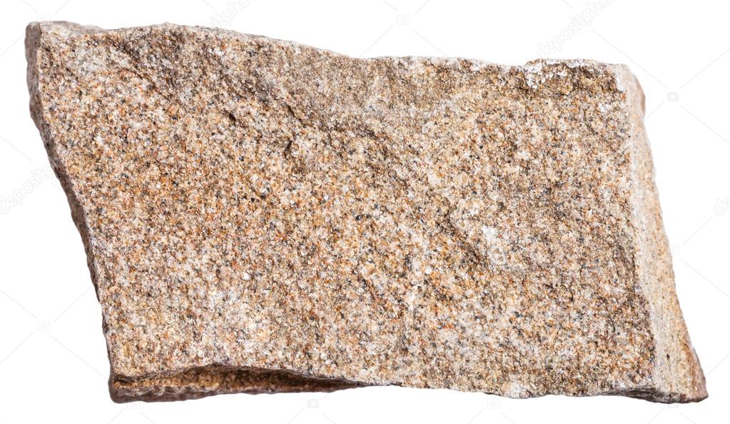 Arenite (polymictic Sandstone) stone isolated