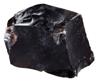 siyah obsidyen (doğal volkanik cam) minerali