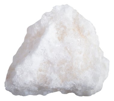 white anhydrite rock isolated clipart