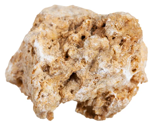 Травертин (туфа вапняк) мінерал ізольований — стокове фото
