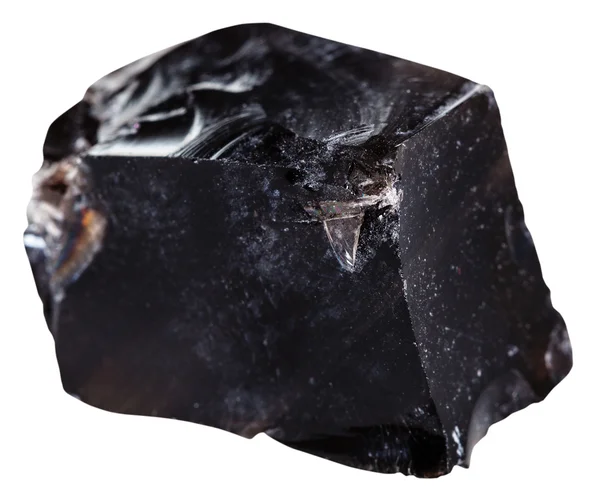 Obsidiana preta (vidro vulcânico natural) mineral — Fotografia de Stock