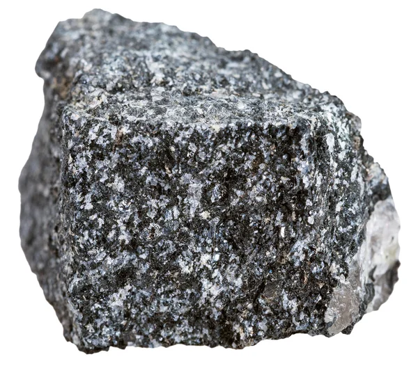 Piedra de anfibolita aislada sobre fondo blanco — Foto de Stock