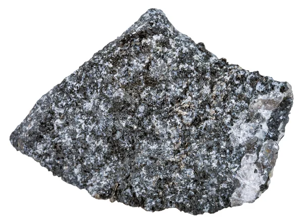 角闪岩矿物分离在白色背景上 — 图库照片