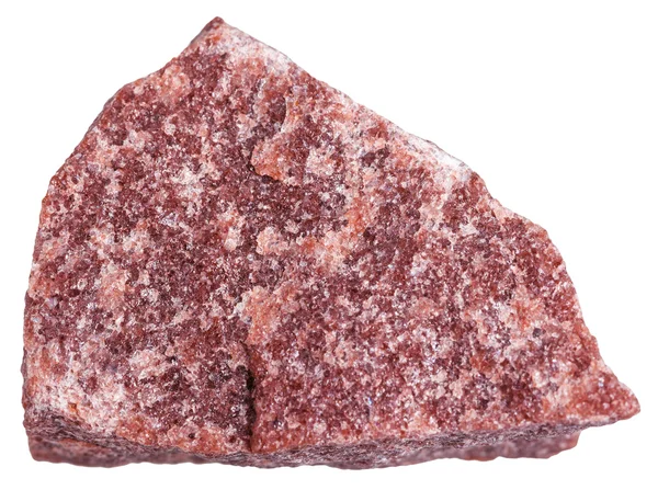 Piedra de cuarcita roja aislada en blanco — Foto de Stock