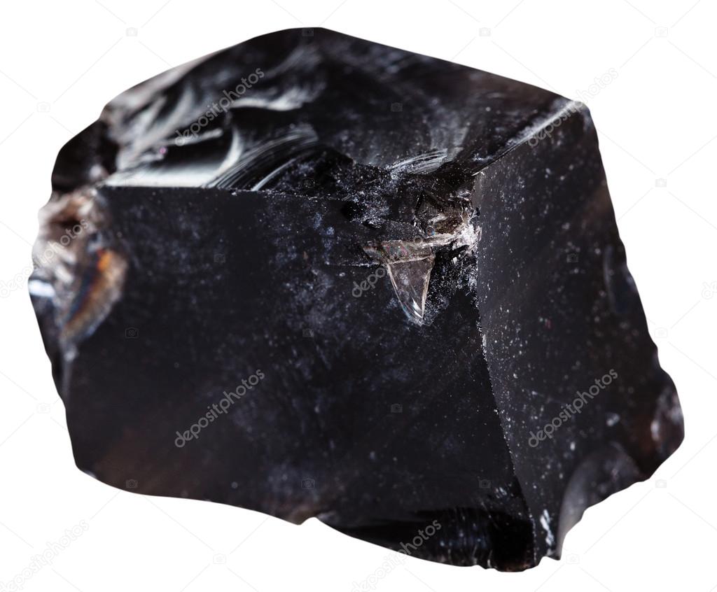 black obsidian (natural volcanic glass) mineral