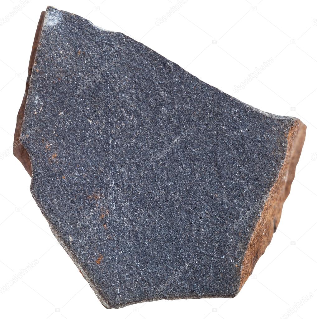 Glassy basalt ( Hyalobasalt) mstone isolated