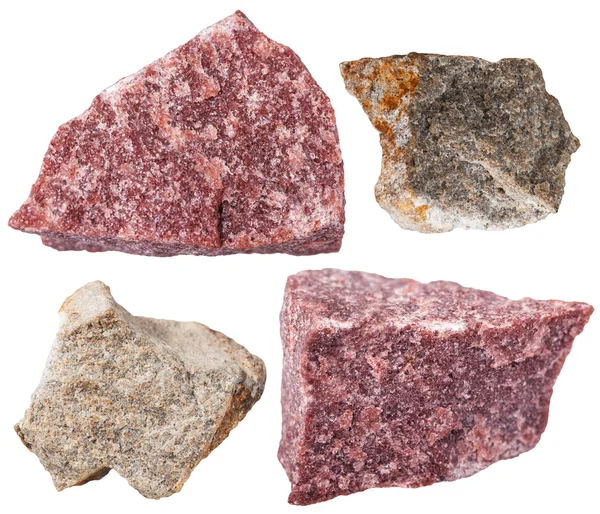 Coleta de espécimes de pedra de quartzo — Fotografia de Stock