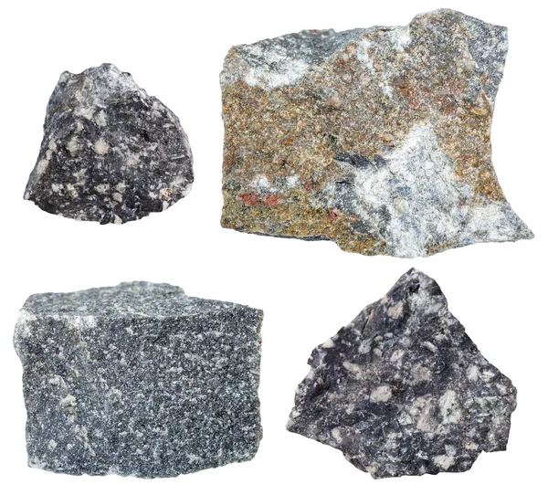 Collection from specimens of Andesite rock — Stock Photo, Image
