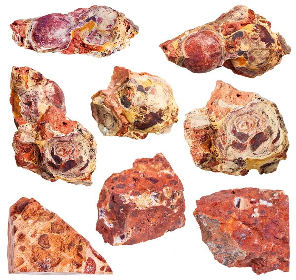 Recolha a partir de espécimes de mineral de bauxite — Fotografia de Stock