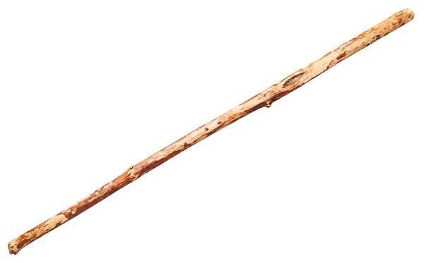 Wooden staff from tree trunk isolated — Stock Photo, Image
