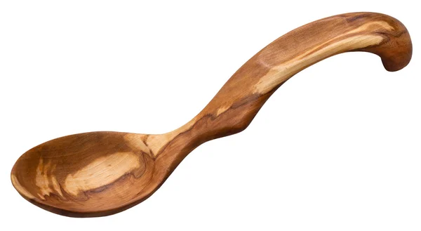 用苹果木雕刻而成的传统木勺子 — 图库照片