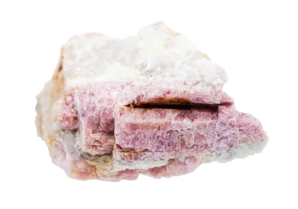 Makro Fotografie Vzorku Přírodního Minerálu Geologické Sbírky Neleštěná Růžová Turmalínová — Stock fotografie