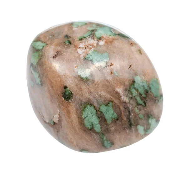 Makro Fotografi Prov Naturliga Mineral Från Geologisk Samling Tumlade Nunderite — Stockfoto