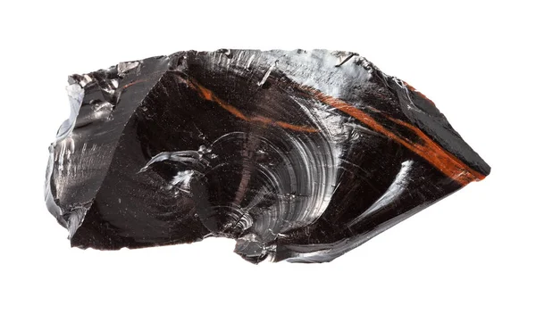 Makro Fotografie Vzorku Přírodního Minerálu Geologické Sbírky Surový Mahagon Obsidián — Stock fotografie