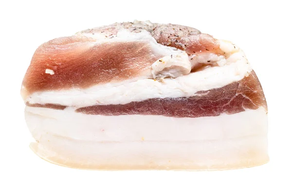 Porción Salo Salado Grasa Cerdo Con Capas Carne Aisladas Sobre — Foto de Stock