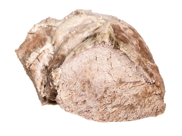 Кусок Варёного Говяжьего Мяса Белом Фоне — стоковое фото