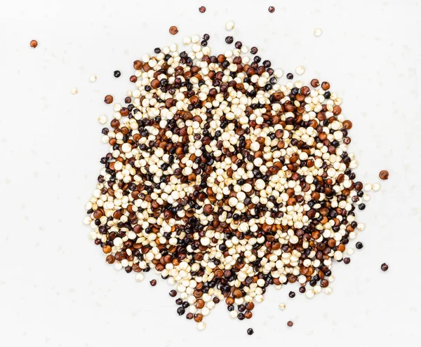 Blick Von Oben Auf Einen Haufen Quinoa Körner Aus Der — Stockfoto