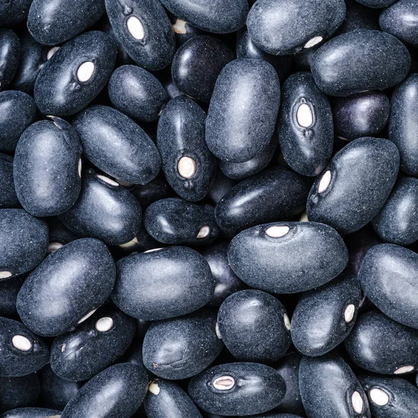 Fundo Comida Quadrada Feijão Preto Mexico Não Cozido Fechar — Fotografia de Stock