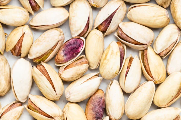 Food Background Many Shelled Ripe Pistachio Nuts — Stock Photo, Image