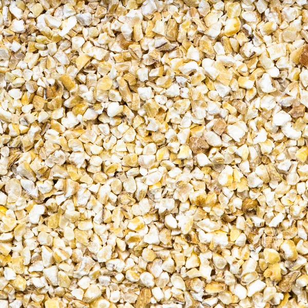 Square Food Background Uncooked Crushed Pot Barley Groats Close — Stock Photo, Image