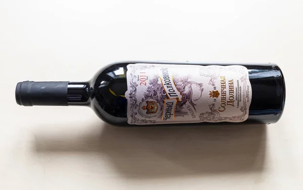 Moskau Russland Juni 2021 Süßer Süßer Angereicherter Wein Black Colonel — Stockfoto