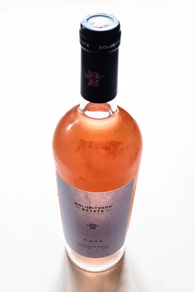 Moscú Rusia Junio 2021 Botella Cerrada Vino Pinot Noir Rose —  Fotos de Stock