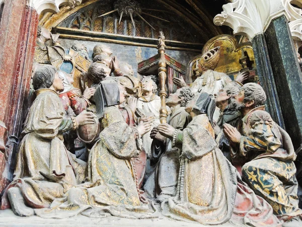 Decoratie van de kathedraal van amiens, Frankrijk — Stockfoto