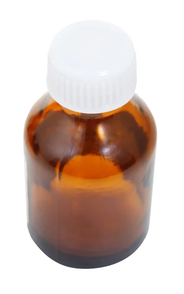 Een gesloten bruine fles ovale apotheek — Stockfoto