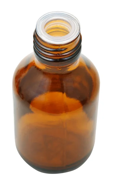 Een gesloten amber fles ovale apotheek — Stockfoto