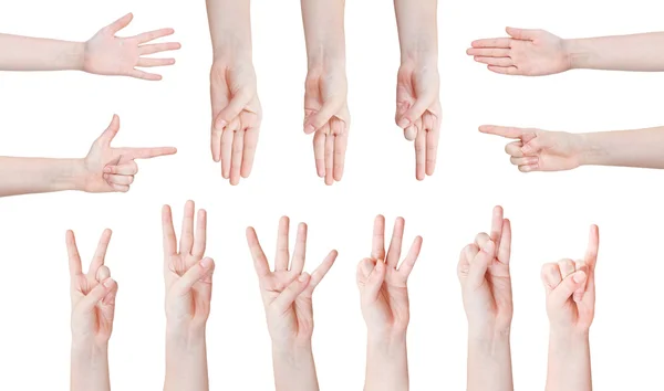 Set of scoring hand gesture — Stock Photo, Image