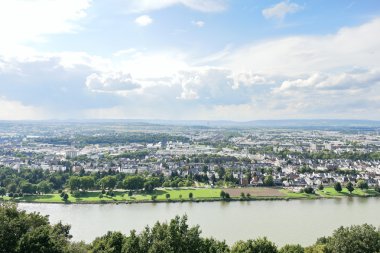 Waterfront şehrin koblenz, Almanya