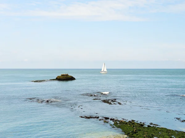 科特迪瓦 d'albatre 的英吉利海峡的海岸线 — 图库照片