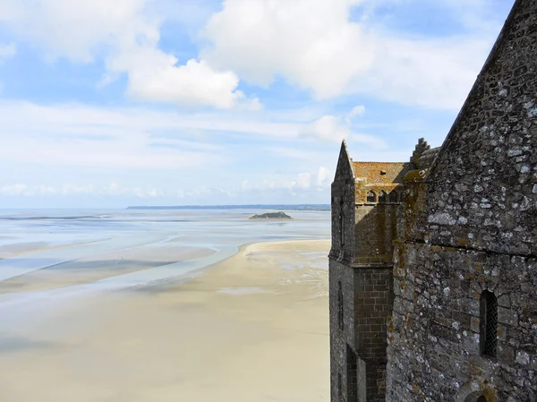 Bay and mont saint-michel abbey, Normandy — Stock Photo, Image