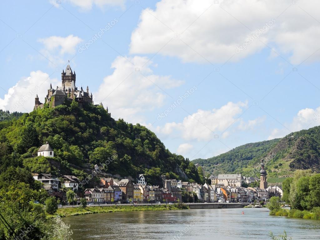 view of Cochem on Moselle river, Germany