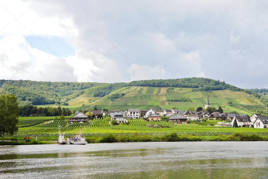 Ellenz Poltersdorf village on Moselle riverbank