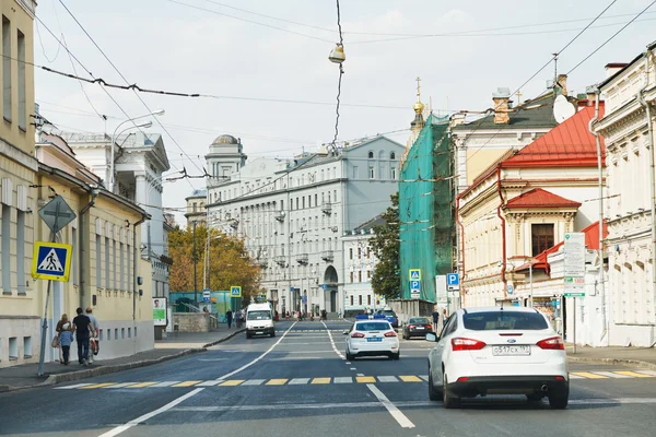 Visa historiska seljanka street i Moskva — Stockfoto