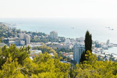 Yalta şehir ve Karadeniz Sahil görünümü